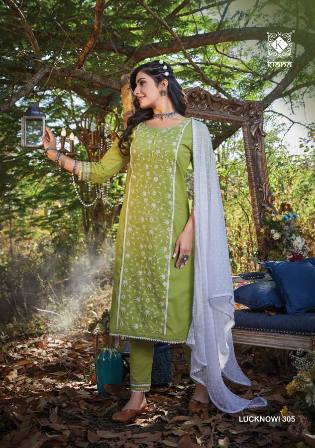 Kiana Lucknowi 3 New Fancy Exclusive Wear Kurti Pant With Dupatta Suit Collection